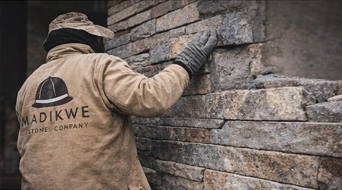 Stone installation detail